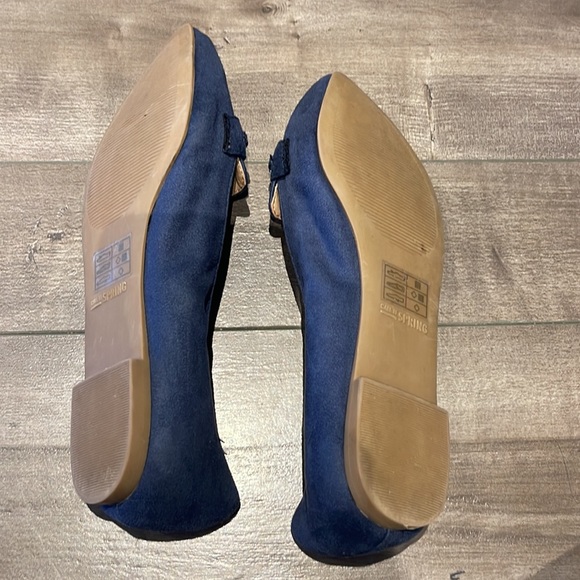 Blue Suede Feel Flats - Picture 6 of 6